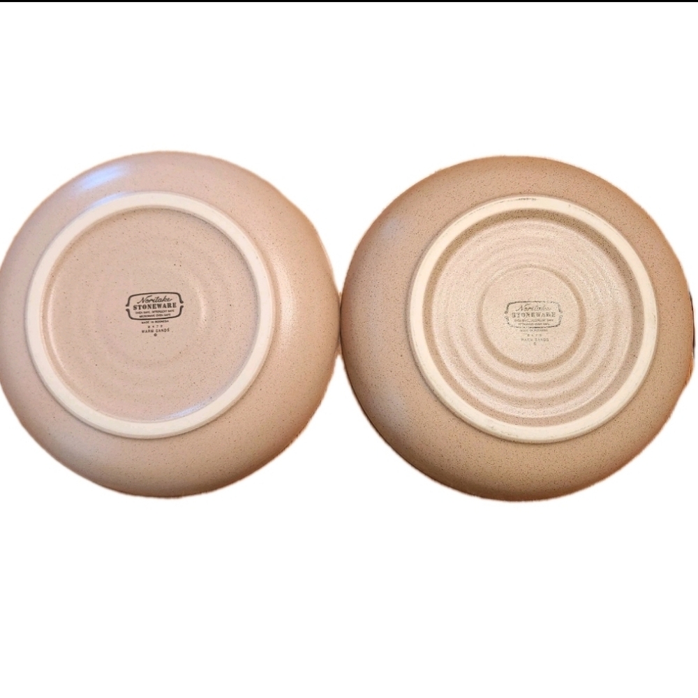2 Noritake Warm Sands Soup Pasta Bowls  Vintage Stoneware, Oven & Microwave Safe - Picture 6 of 8
